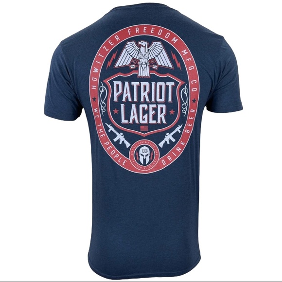 Howitzer Style Men's T-Shirt PATRIOT LAGER Military Grunt MFG - Picture 1 of 12